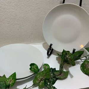 Denmark Tools For Cooks Set Of 4 White Porcelain Dinner Plates 10 3/4" B1